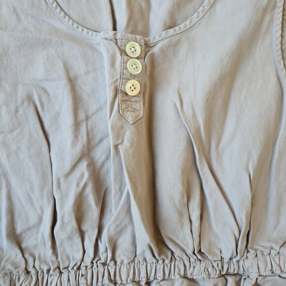 J, Crew Beige/Light Tan Sleeveless Cotton Blend Lightweight Dress Size 4 - Picture 2 of 6